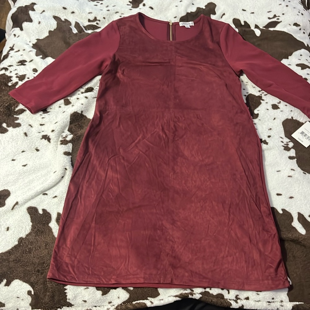 Suede Dress Cordovan